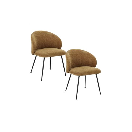Chaises Design De Salle à Manger En Tissu Chenille (lot De 2) - Lou