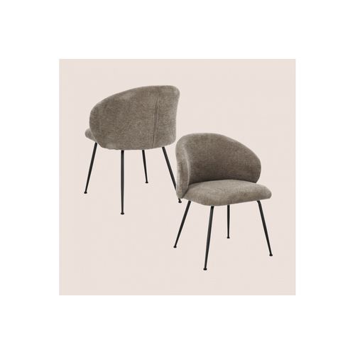 Chaises Design De Salle à Manger En Tissu Chenille (lot De 2) - Lou