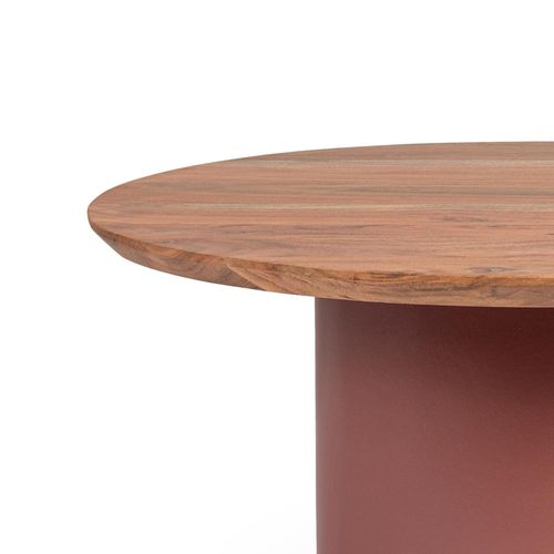 Table Basse Ronde Contemporaine D70 En Acacia - Sajo
