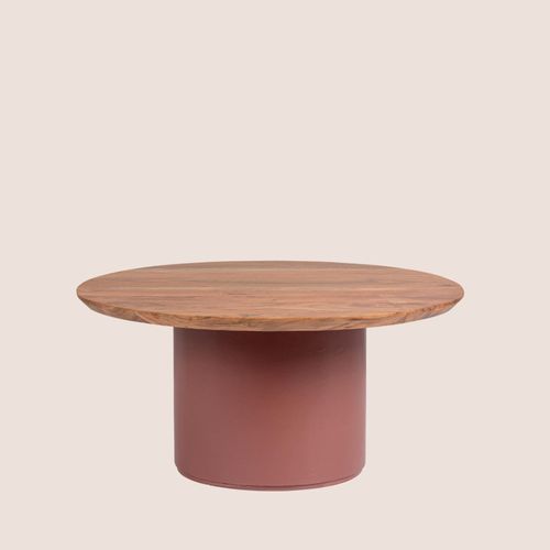 Table Basse Ronde Contemporaine D70 En Acacia - Sajo