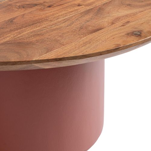 Table Basse Ronde Contemporaine D70 En Acacia - Sajo
