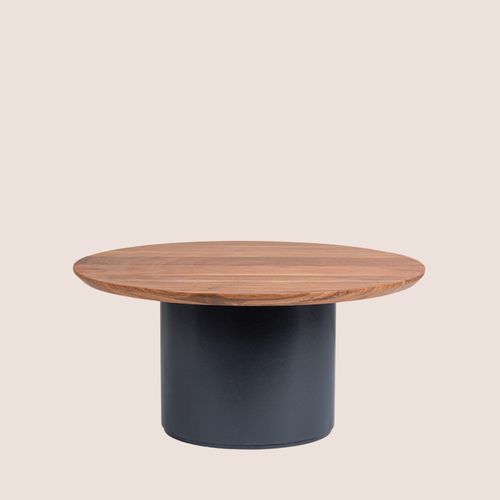 Table Basse Ronde Contemporaine D70 En Acacia - Sajo