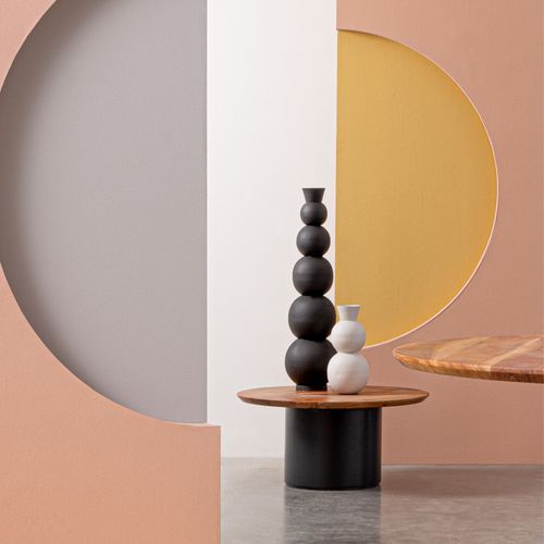 Table Basse Ronde Contemporaine D70 En Acacia - Sajo