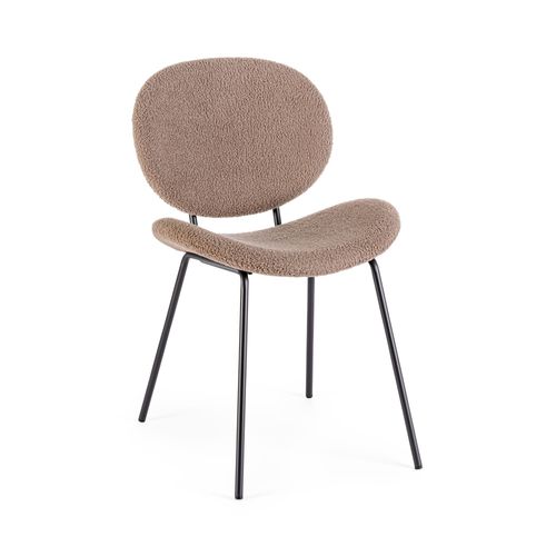 Chaises De Salle à Manger Design En Tissu Bouclette (lot De 2) - Kim