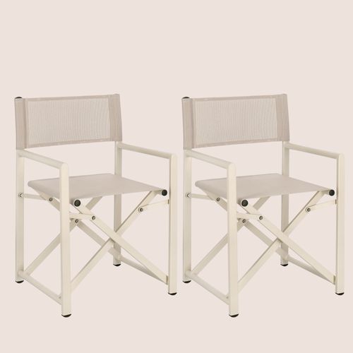 Chaises De Metteur En Scène Pliables D'extérieur (lot De 2) - Cabourg