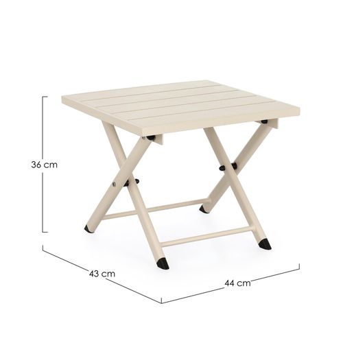 Table Basse Pliante De Jardin En Aluminium L44 - Cabourg
