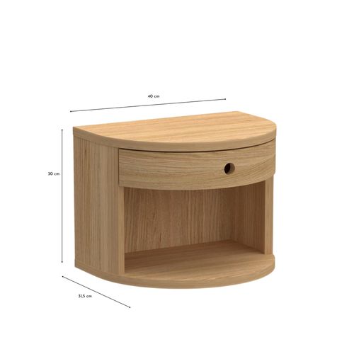 Chevet Suspendu Demi-cercle 1 Tiroir 1 Niche - Macon