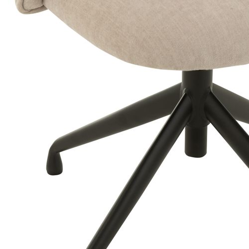 Chaises Pivotantes Réglables En Hauteur En Tissu (lot De 2) - Mia