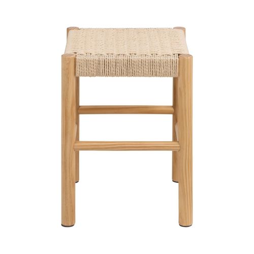 Tabouret En Bois Et Assise Tressée L80 - Theo