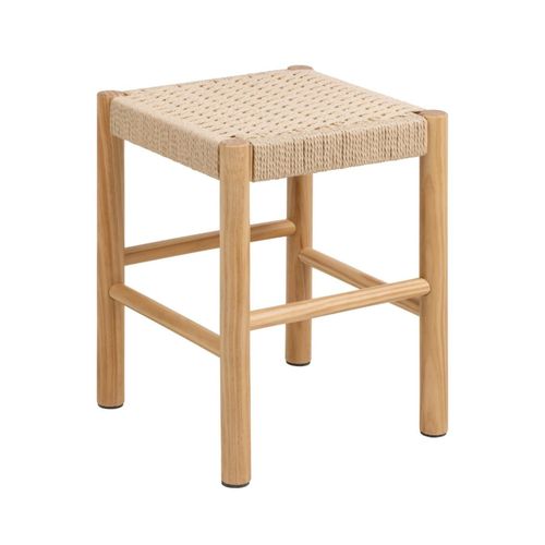 Tabouret En Bois Et Assise Tressée L80 - Theo