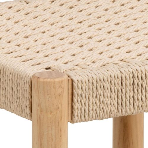 Tabouret En Bois Et Assise Tressée L80 - Theo