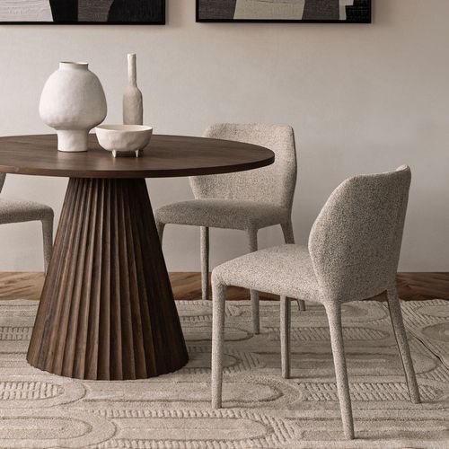 Chaises De Salle à Manger En Tissu Moucheté Beige (lot De 2) - Lily