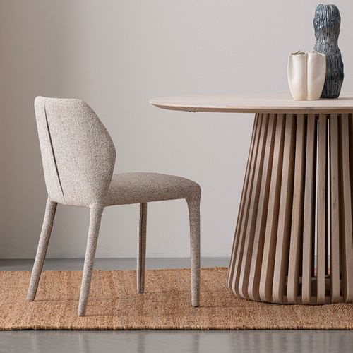 Chaises De Salle à Manger En Tissu Moucheté Beige (lot De 2) - Lily