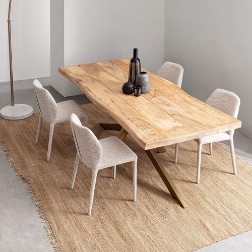 Chaises De Salle à Manger En Tissu Moucheté Beige (lot De 2) - Lily