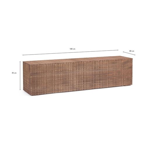 Table Basse Ou Banc En Bois De Manguier Marqueté L140 - Blas