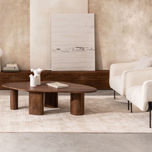 Table Basse Organique Ovale En Manguier L150 - Blas