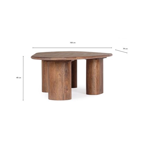 Table Basse Organique Ovale En Manguier L150 - Blas