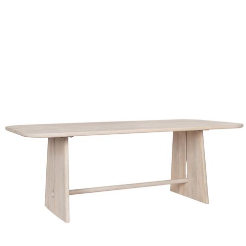 Table Rectangulaire En Manguier Massif Blanchi 8 Places L200 - Tokyo