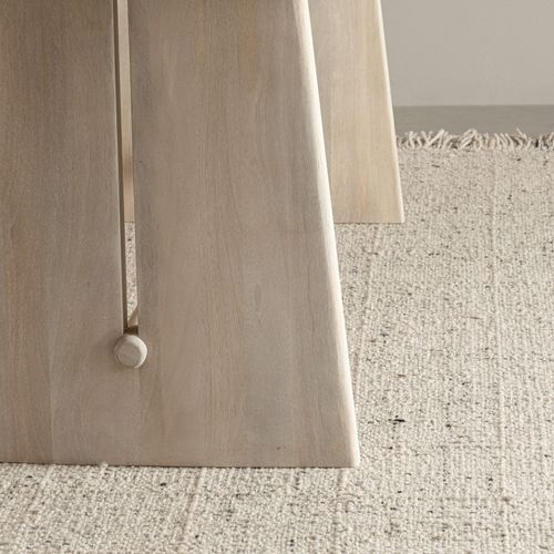 Table Rectangulaire En Manguier Massif Blanchi 8 Places L200 - Tokyo