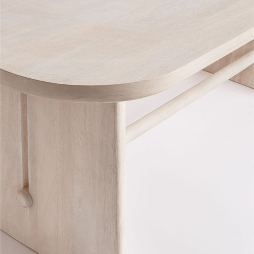 Table Rectangulaire En Manguier Massif Blanchi 8 Places L200 - Tokyo