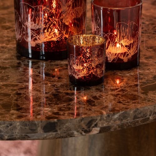 Table à Manger Ovale Bois Et Marbre Marron L210 10 Places - Rotterdam