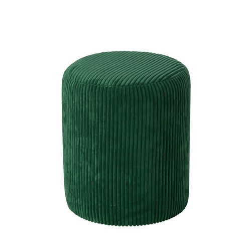 Poufs Tabourets Ronds En Velours Côtelé (lot De 2) - Charlise