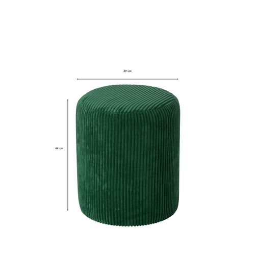 Poufs Tabourets Ronds En Velours Côtelé (lot De 2) - Charlise
