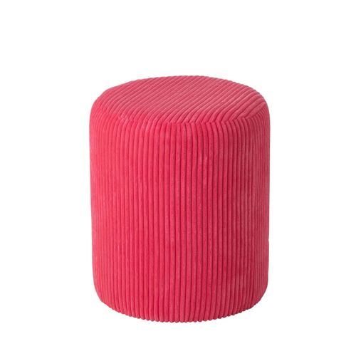 Poufs Tabourets Ronds En Velours Côtelé (lot De 2) - Charlise