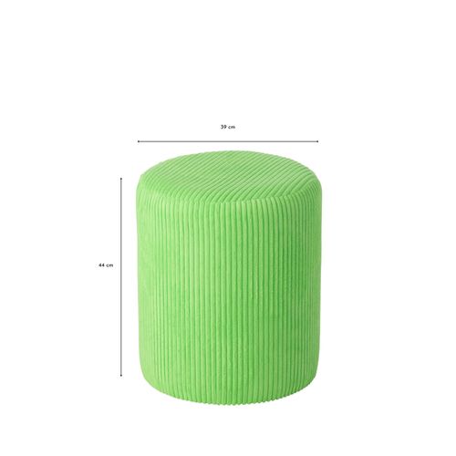 Poufs Tabourets Ronds En Velours Côtelé (lot De 2) - Charlise