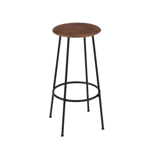 Tabourets De Bar En Bois Et Métal Style Industriel (lot De 2) - Varny