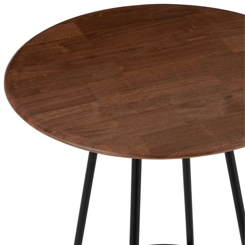 Table De Bar Ronde En Bois Et Métal Style Industriel D60 - Varny