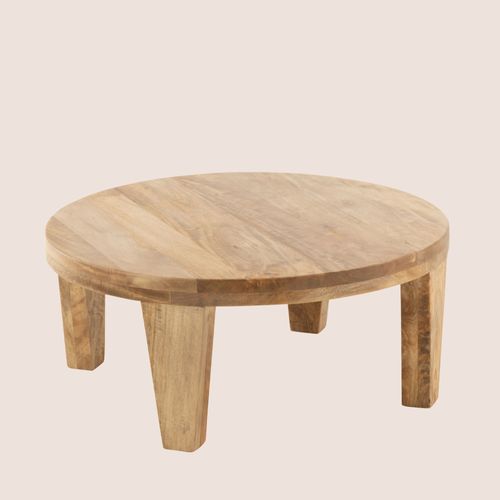 Table Basse Ronde En Manguier Naturel D80 - Makati