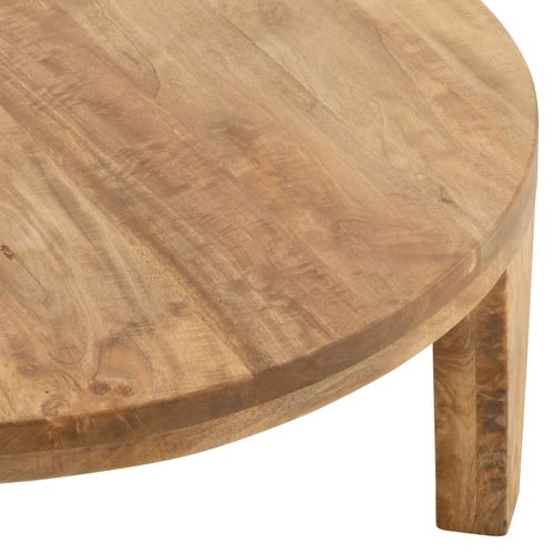 Table Basse Ronde En Manguier Naturel D80 - Makati