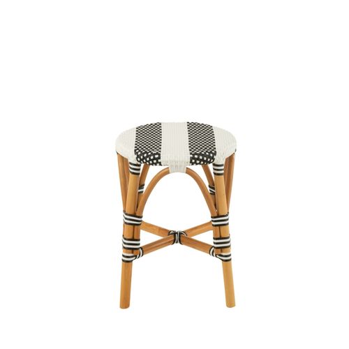 Tabourets Parisiens Assise Tressée Rayures (lot De 2) - Montmartre