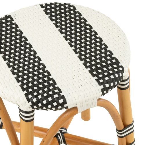 Tabourets Parisiens Assise Tressée Rayures (lot De 2) - Montmartre