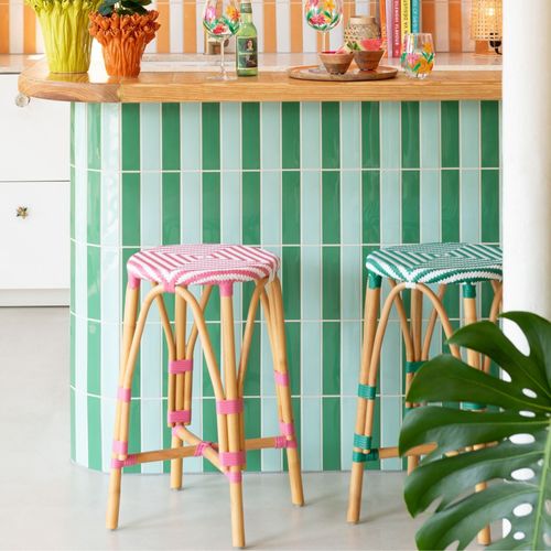 Tabourets Parisiens Avec Assise Tressée (lot De 2) - Montmartre