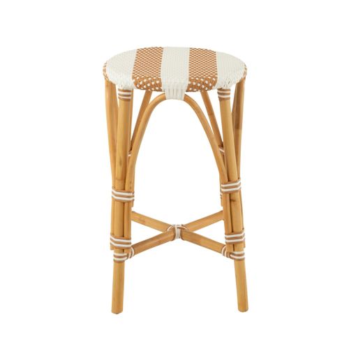 Tabourets De Bar Parisiens Assise Tressée Rayures (lot De 2) - Montmartre