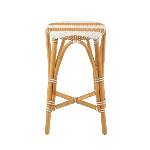 Tabourets De Bar Parisiens Assise Tressée Rayures (lot De 2) - Montmartre