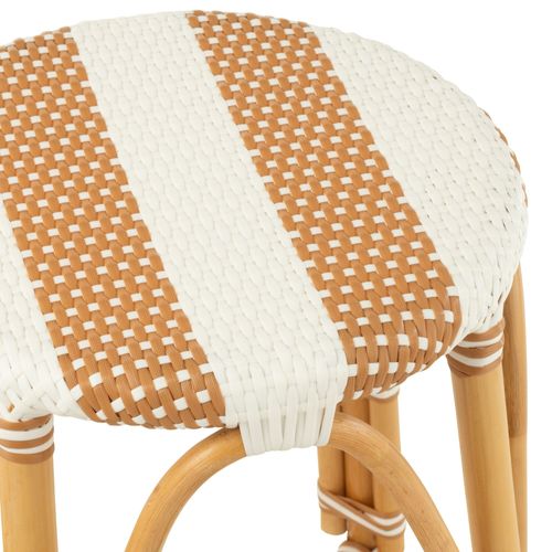 Tabourets De Bar Parisiens Assise Tressée Rayures (lot De 2) - Montmartre