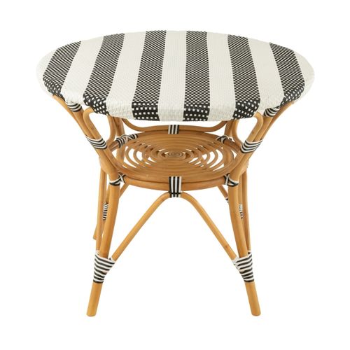 Table Ronde Parisienne Tressée Rayures D90 2 Places - Montmartre