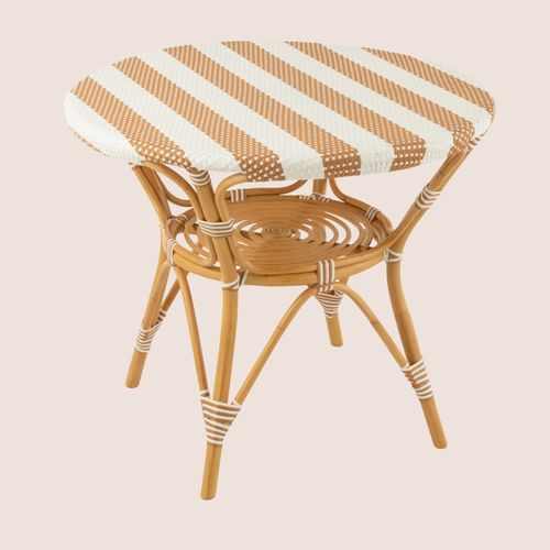 Table Ronde Parisienne Tressée Rayures D90 2 Places - Montmartre