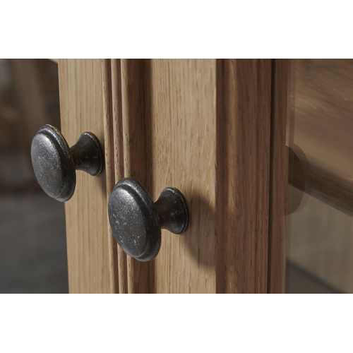 Buffet Vaisselier En Chêne 4 Portes Vitrées 4 Tiroirs 4 Portes Bois - Victoria