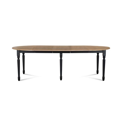 Table Ronde En Bois 6 Pieds Tournés D105 + 3 Rallonges Bois - Victoria