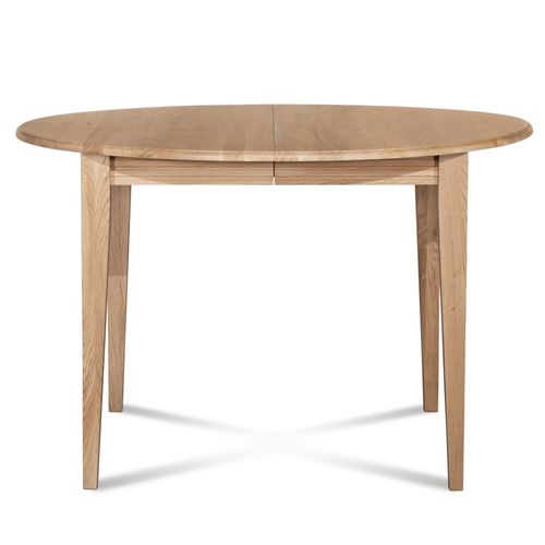 Table Ronde Extensible Bois D105 Avec 1 Allonge Et Pieds Fuseau - Victoria