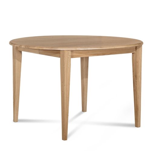 Table Ronde Extensible Bois D105 Avec 1 Allonge Et Pieds Fuseau - Victoria