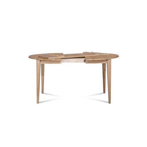Table Ronde Extensible Bois D105 Avec 1 Allonge Et Pieds Fuseau - Victoria