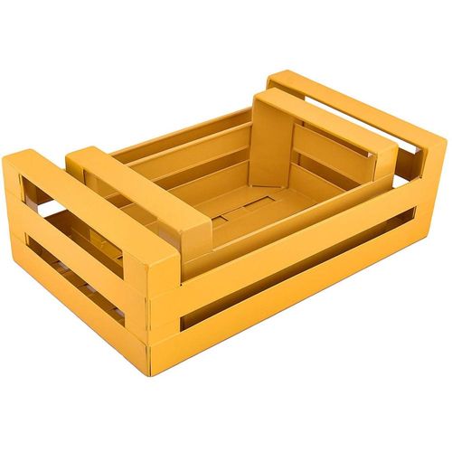 Cagette En Métal Coloré (lot De 2) Moutarde