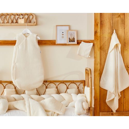 Gigoteuse Bébé 100% Coton Forme Kimono Mix And Match - Mousse De Lait - 0/6 Mois