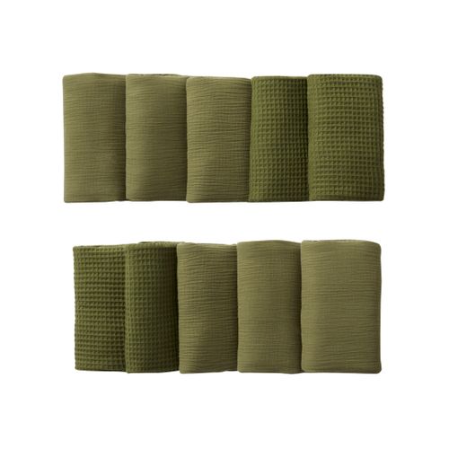 Tour De Lit Bébé Coton/polyester Mix And Match 10 Pièces - Fougère