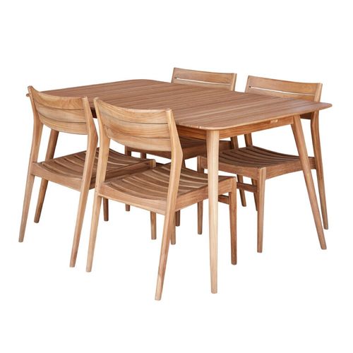 Ensemble En Teck Massif 4/6 Places Avec 4 Chaises Naples